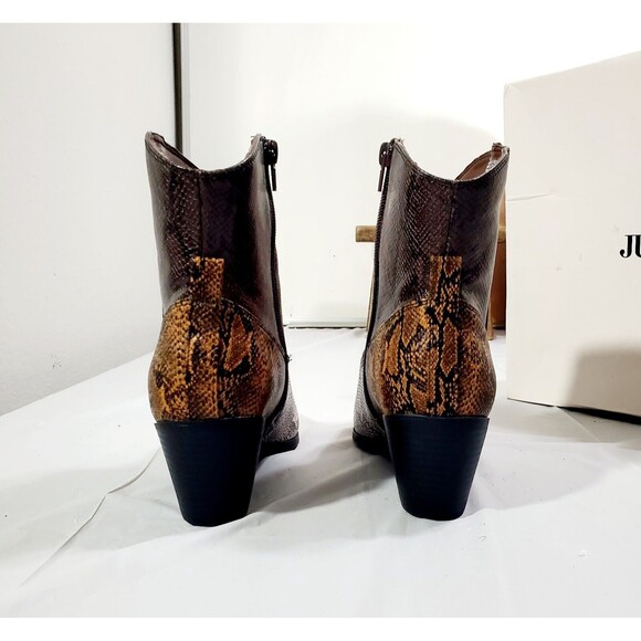 JUSTFAB Women's Violet Western Booties, Violet Brown 7.5 SKU: BS2045608 - Picture 14 of 16